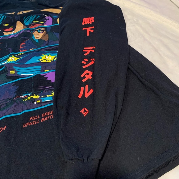 Cotton long sleeve anime Japanese graphic t-shirt - Picture 2 of 5